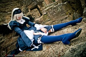 Rating: Safe Score: 0 Tags: 1girl blue_dress blue_footwear boots dress frills hat long_hair long_sleeves sitting solo suigintou thigh_boots thighhighs white_hair User: admin
