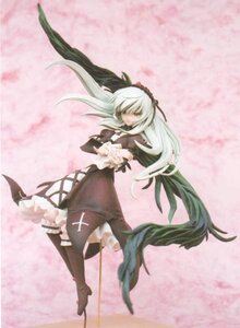 Rating: Safe Score: 0 Tags: 1girl black_ribbon blurry boots closed_eyes depth_of_field doll dress floating_hair flower frills full_body hairband holding knee_boots long_hair long_sleeves motion_blur rose solo standing suigintou very_long_hair wings User: admin