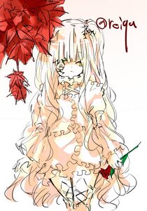 Rating: Safe Score: 0 Tags: 1girl autumn_leaves dress flower frills image kirakishou leaf long_hair long_sleeves maple_leaf plant red_flower solo spider_lily spot_color thorns two_side_up very_long_hair vines yellow_eyes User: admin