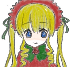 Rating: Safe Score: 0 Tags: 1girl blonde_hair blue_eyes blush bow bowtie flower green_bow image long_hair looking_at_viewer rose shinku sidelocks simple_background solo twintails white_background User: admin