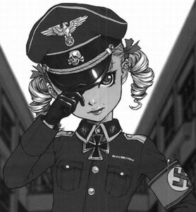 Rating: Safe Score: 0 Tags: 1girl drill_hair gloves greyscale hat image kanaria looking_at_viewer military military_hat military_uniform monochrome peaked_cap ringlets solo twin_drills uniform upper_body User: admin