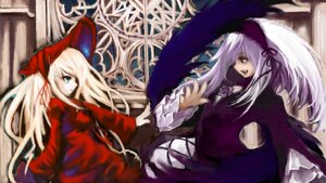 Rating: Safe Score: 0 Tags: 2girls blonde_hair dress frilled_sleeves frills image long_hair long_sleeves multiple_girls pair shinku silver_hair suigintou very_long_hair white_hair wings User: admin