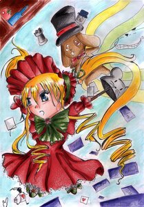 Rating: Safe Score: 0 Tags: 1girl blonde_hair blue_eyes bow bowtie card dress drill_hair hat image long_hair long_sleeves marker_(medium) photo red_dress shinku solo top_hat traditional_media twintails very_long_hair User: admin