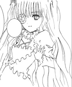 Rating: Safe Score: 0 Tags: 1girl bangs blush closed_mouth dress eyepatch flower frills greyscale image kirakishou long_hair long_sleeves looking_at_viewer monochrome rose simple_background solo upper_body very_long_hair User: admin