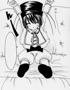 Rating: Safe Score: 0 Tags: 1girl blush bug butterfly capelet closed_eyes greyscale hat image insect long_sleeves monochrome short_hair solo souseiseki underwear User: admin
