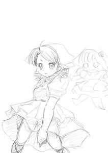 Rating: Safe Score: 0 Tags: 1girl auto_tagged blush dress greyscale image kanaria looking_at_viewer monochrome short_sleeves sketch solo standing striped User: admin