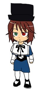 Rating: Safe Score: 0 Tags: 1girl black_footwear blue_dress brown_hair chibi dress full_body green_eyes hat heterochromia image long_sleeves looking_at_viewer red_eyes ribbon shoes short_hair simple_background solo souseiseki standing white_background white_legwear User: admin