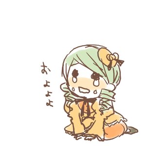 Rating: Safe Score: 0 Tags: 1girl chibi crying green_hair hair_ornament image kanaria sitting solo tears white_background User: admin