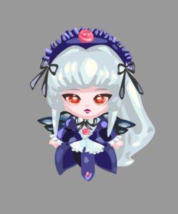 Rating: Safe Score: 0 Tags: 1girl bangs blunt_bangs chibi dress frills full_body grey_background hairband image long_hair looking_at_viewer red_eyes simple_background solo suigintou User: admin