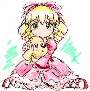 Rating: Safe Score: 0 Tags: 1girl blonde_hair bow dress drill_hair frills full_body green_eyes hair_bow hina_ichigo hinaichigo image looking_at_viewer pink_bow pink_dress shinku solo User: admin