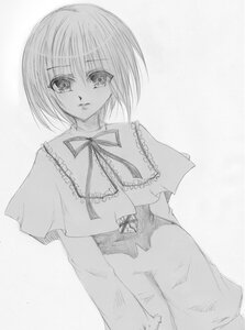 Rating: Safe Score: 0 Tags: 1girl alice_margatroid capelet cowboy_shot dress greyscale image long_sleeves looking_at_viewer monochrome short_hair solo souseiseki standing striped User: admin