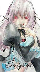 Rating: Safe Score: 0 Tags: 1girl breasts dress flower frills hairband image long_hair long_sleeves looking_at_viewer marker_(medium) red_eyes ribbon rose solo suigintou tongue tongue_out traditional_media watercolor_(medium) white_background User: admin