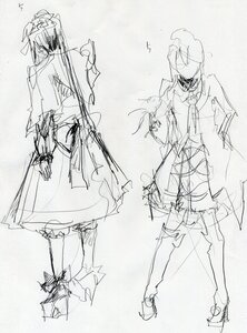 Rating: Safe Score: 0 Tags: boots dress greyscale high_heels image kiryuuin_satsuki matoi_ryuuko monochrome pair shinku sketch suigintou User: admin