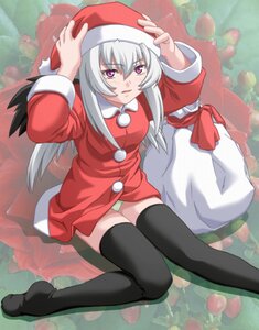 Rating: Safe Score: 0 Tags: 1girl black_legwear christmas green_panties hat image kamatori_pokari long_hair pantyshot pink_eyes purple_eyes rozen_maiden santa_costume santa_hat sitting solo striped striped_panties suigintou thighhighs underwear white_hair wings User: admin