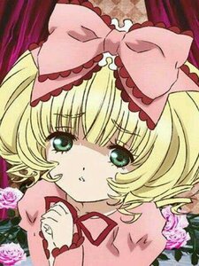 Rating: Safe Score: 0 Tags: 1girl blonde_hair bow eyelashes flower frills green_eyes hair_bow hina_ichigo hinaichigo image looking_at_viewer pink_flower pink_rose portrait purple_flower ribbon rose short_hair solo traditional_media User: admin