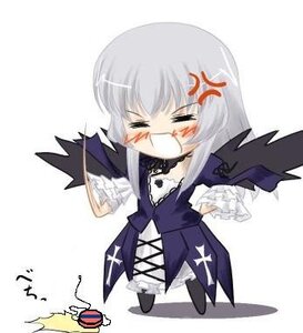 Rating: Safe Score: 0 Tags: 1girl anger_vein angry auto_tagged black_wings chibi closed_eyes dress frills full_body image long_hair long_sleeves silver_hair solo striped suigintou white_background wings User: admin