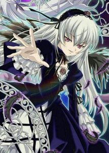 Rating: Safe Score: 0 Tags: 1girl black_dress black_wings detached_collar dress flower frilled_sleeves frills hairband image lolita_hairband long_hair long_sleeves looking_at_viewer outstretched_hand pink_eyes rose silver_hair solo suigintou wings User: admin