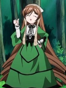 Rating: Safe Score: 0 Tags: 1girl brown_hair closed_eyes dress green_dress image long_hair long_sleeves open_mouth outdoors solo standing suiseiseki very_long_hair User: admin