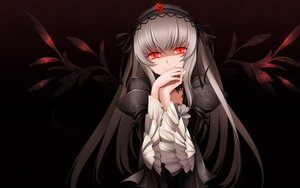 Rating: Safe Score: 3 Tags: 1girl black_dress black_ribbon dress flower frilled_sleeves frills hairband image long_hair long_sleeves looking_at_viewer red_eyes ribbon rose silver_hair simple_background solo suigintou very_long_hair wings User: admin