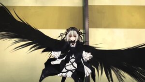 Rating: Safe Score: 0 Tags: 1girl black_dress black_ribbon black_wings dress frills hairband image long_hair long_sleeves looking_at_viewer puffy_sleeves red_eyes ribbon rose silver_hair solo suigintou very_long_hair wings User: admin