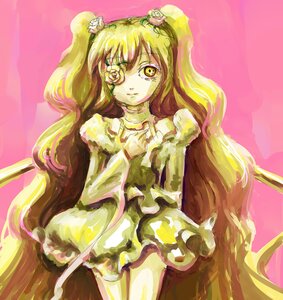 Rating: Safe Score: 0 Tags: 1girl blonde_hair bow choker dress frills image kirakishou long_hair magical_girl pink_background solo yellow_eyes User: admin