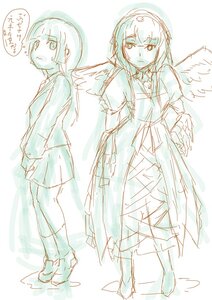 Rating: Safe Score: 0 Tags: 2girls angel_wings bangs blue_theme blunt_bangs boots dress feathered_wings image jacket long_hair long_sleeves looking_at_viewer multiple_girls school_uniform short_hair sketch skirt smile solo standing suigintou white_background wings User: admin