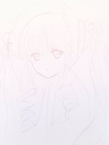 Rating: Safe Score: 0 Tags: 1girl blush bow image long_hair looking_at_viewer monochrome shinku simple_background sketch solo upper_body white_background User: admin