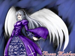 Rating: Safe Score: 0 Tags: 1girl auto_tagged dress frilled_sleeves frills hairband image long_hair long_sleeves purple_dress purple_rose silver_hair solo suigintou very_long_hair wings User: admin