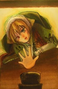 Rating: Safe Score: 0 Tags: 1girl dress green_dress green_eyes heterochromia image long_sleeves looking_at_viewer open_mouth red_eyes solo suiseiseki User: admin