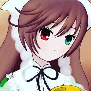 Rating: Safe Score: 0 Tags: 1girl black_ribbon blush brown_hair closed_mouth green_eyes image neck_ribbon red_eyes ribbon smile solo suiseiseki User: admin