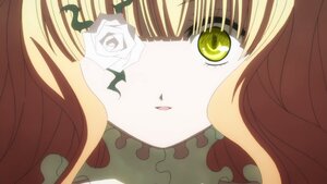 Rating: Safe Score: 0 Tags: 1girl bangs blonde_hair close-up face flower frills image kirakishou long_hair rose solo white_flower white_rose User: admin