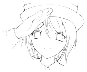 Rating: Safe Score: 0 Tags: 1girl blush greyscale hat image lineart looking_at_viewer monochrome short_hair sketch solo souseiseki striped white_background User: admin
