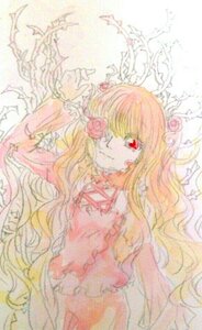 Rating: Safe Score: 0 Tags: 1girl blonde_hair dress flower frills image kirakishou long_hair pink_flower pink_rose red_eyes red_flower red_rose rose solo traditional_media very_long_hair watercolor_(medium) User: admin