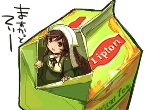 Rating: Safe Score: 0 Tags: 1girl brown_hair dress green_dress green_eyes image in_box in_container long_hair long_sleeves looking_at_viewer open_mouth ribbon smile solo suiseiseki User: admin