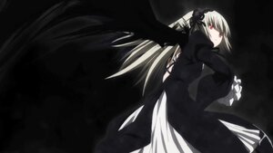 Rating: Safe Score: 0 Tags: 1girl auto_tagged black_dress black_wings dress feathered_wings flower frilled_sleeves frills hairband image juliet_sleeves long_hair long_sleeves looking_at_viewer puffy_sleeves red_eyes ribbon rose silver_hair simple_background solo suigintou wings User: admin