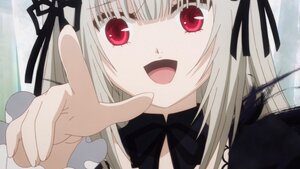 Rating: Safe Score: 0 Tags: 1girl :d bangs black_ribbon detached_collar dress hair_ribbon image long_hair looking_at_viewer open_mouth red_eyes ribbon silver_hair smile solo suigintou User: admin