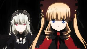 Rating: Safe Score: 0 Tags: 2girls blonde_hair blue_eyes bonnet bow dress drill_hair flower hairband image long_hair looking_at_viewer multiple_girls pair rose shinku silver_hair suigintou User: admin