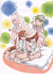 Rating: Safe Score: 0 Tags: 4girls brown_hair dress flower frills green_eyes green_hair hat heterochromia hina_ichigo image kanaria long_hair long_sleeves looking_at_viewer multiple multiple_girls one_eye_closed pink_hair red_eyes short_hair siblings sisters smile souseiseki suiseiseki sunflower tagme twins very_long_hair User: admin