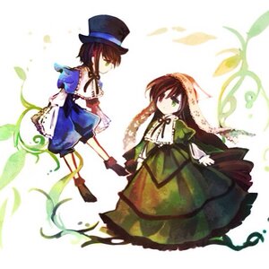 Rating: Safe Score: 0 Tags: 2girls blue_dress brown_hair dress frills green_dress green_eyes hat heterochromia image long_hair long_sleeves multiple_girls pair red_eyes ribbon short_hair siblings souseiseki suiseiseki top_hat twins very_long_hair watering_can User: admin