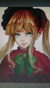 Rating: Safe Score: 0 Tags: 1girl auto_tagged bangs blonde_hair blue_eyes bonnet bow flower green_neckwear image lips long_hair looking_at_viewer portrait ribbon shinku solo User: admin