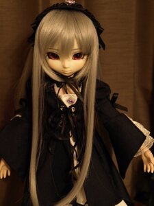 Rating: Safe Score: 0 Tags: 1girl black_dress choker closed_mouth doll dress hairband long_hair long_sleeves looking_at_viewer red_eyes ribbon rose smile solo suigintou very_long_hair User: admin