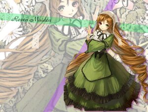 Rating: Safe Score: 0 Tags: 1girl blurry blurry_foreground brown_hair depth_of_field dress drill_hair flower frills green_dress green_eyes heterochromia image long_hair long_sleeves looking_at_viewer ribbon smile solo standing suiseiseki twin_drills very_long_hair zoom_layer User: admin