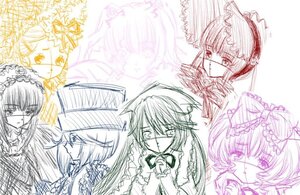 Rating: Safe Score: 0 Tags: 6+girls blush bonnet frills hat hina_ichigo image kanaria long_hair looking_at_viewer monochrome multiple multiple_girls shinku sketch souseiseki suigintou suiseiseki tagme User: admin