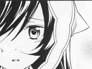 Rating: Safe Score: 0 Tags: 1girl blush close-up face glasses greyscale hair_between_eyes image looking_at_viewer monochrome portrait short_hair simple_background solo suiseiseki User: admin