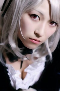 Rating: Safe Score: 0 Tags: 1girl bangs blurry blurry_foreground closed_mouth depth_of_field eyelashes lips looking_at_viewer makeup realistic red_eyes solo suigintou white_hair User: admin