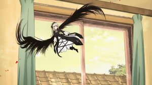 Rating: Safe Score: 0 Tags: 1girl black_dress black_wings dress feathers flower hairband image long_hair long_sleeves looking_at_viewer ribbon rose silver_hair solo standing suigintou very_long_hair window wings User: admin