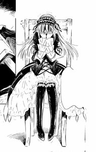 Rating: Safe Score: 0 Tags: 1girl dress frills greyscale hairband image lolita_hairband long_hair long_sleeves monochrome solo suigintou User: admin