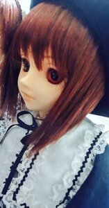 Rating: Safe Score: 0 Tags: 1girl bangs blue_neckwear brown_eyes brown_hair closed_mouth doll face hat looking_at_viewer short_hair simple_background smile solo souseiseki User: admin