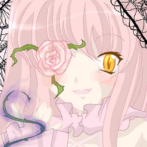 Rating: Safe Score: 0 Tags: 1girl blush flower image kirakishou long_hair pink_flower pink_hair pink_rose ribbon rose solo striped vertical_stripes yellow_eyes User: admin