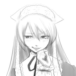 Rating: Safe Score: 0 Tags: 1girl auto_tagged blush buchi_(artist) frills greyscale image long_hair long_sleeves looking_at_viewer lowres monochrome rozen_maiden simple_background sketch smile solo suiseiseki white_background User: admin